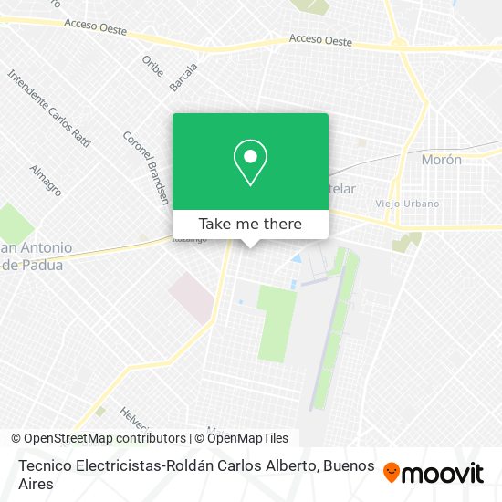 Mapa de Tecnico Electricistas-Roldán Carlos Alberto