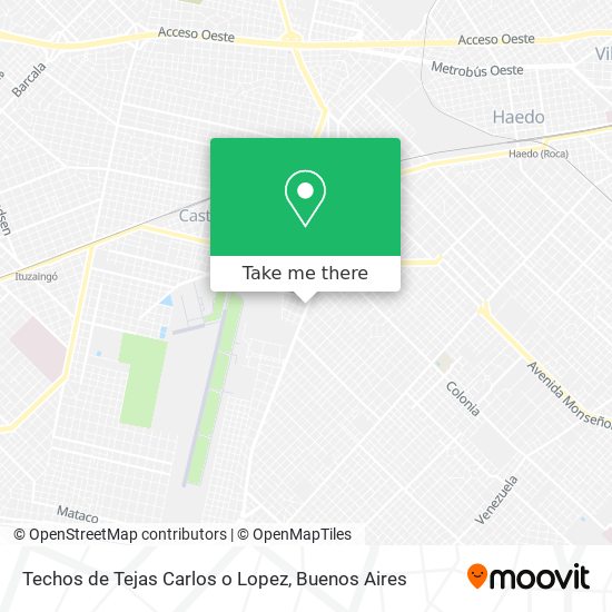 Techos de Tejas Carlos o Lopez map