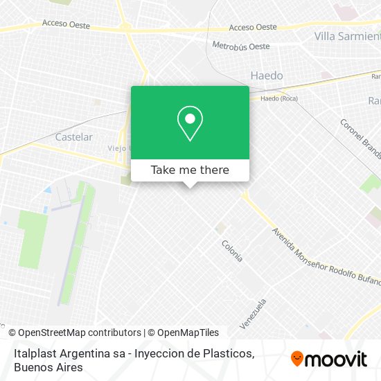 Italplast Argentina sa - Inyeccion de Plasticos map