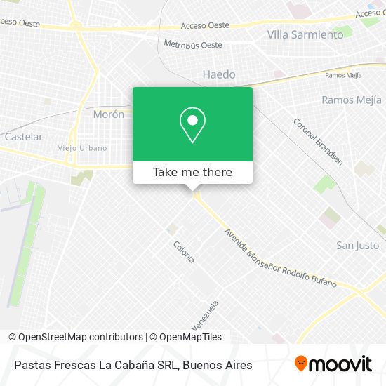 Mapa de Pastas Frescas La Cabaña SRL