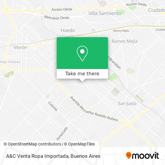 A&C Venta Ropa Importada map