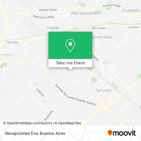 Recepciones Eva map