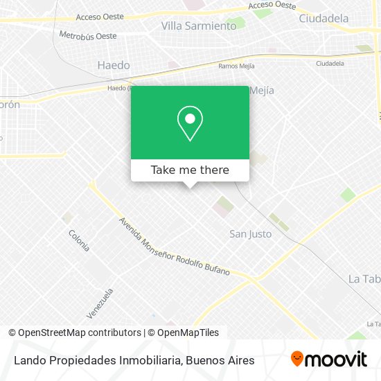 Lando Propiedades Inmobiliaria map