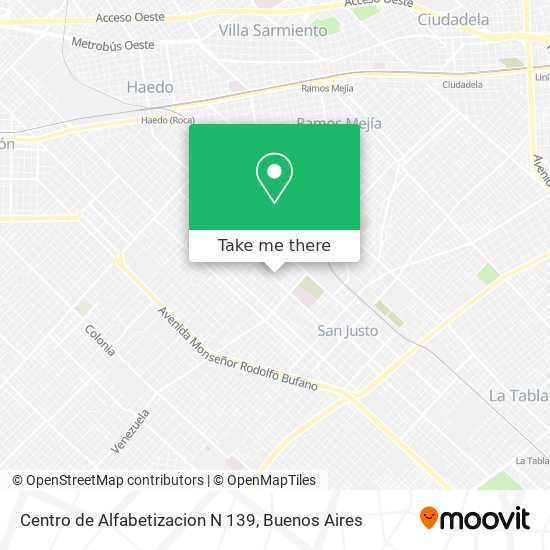 Centro de Alfabetizacion N 139 map