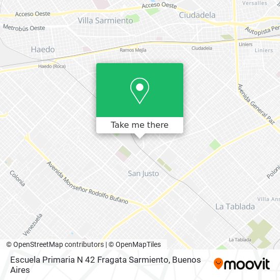 Escuela Primaria N 42 Fragata Sarmiento map