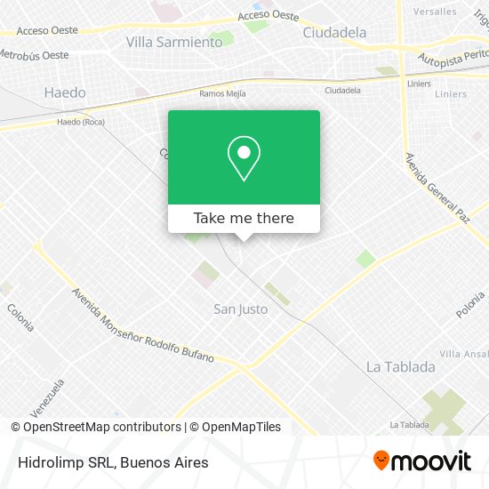 Mapa de Hidrolimp SRL