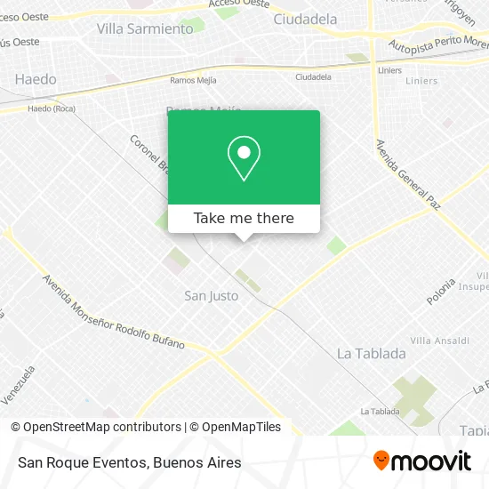 San Roque Eventos map