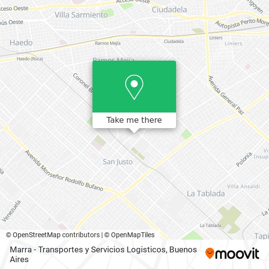 Mapa de Marra - Transportes y Servicios Logisticos