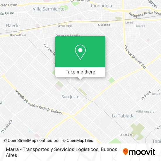 Marra - Transportes y Servicios Logisticos map