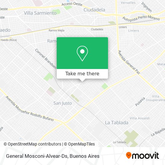 Mapa de General Mosconi-Alvear-Ds