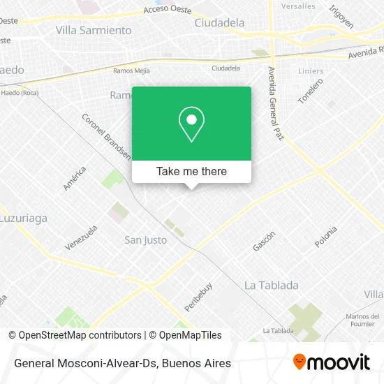 General Mosconi-Alvear-Ds map