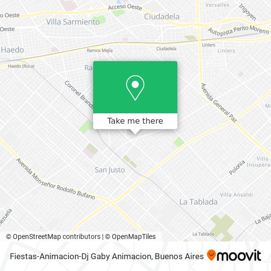 Mapa de Fiestas-Animacion-Dj Gaby Animacion