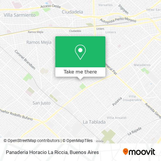 Mapa de Panaderia Horacio La Riccia