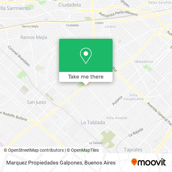 Mapa de Marquez Propiedades Galpones