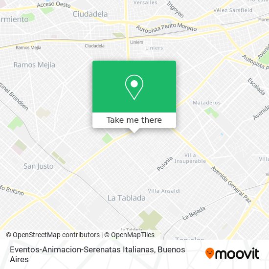 Mapa de Eventos-Animacion-Serenatas Italianas