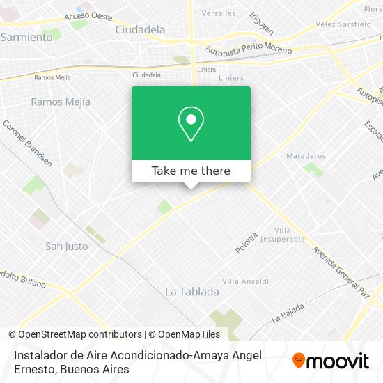 Instalador de Aire Acondicionado-Amaya Angel Ernesto map