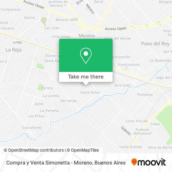 Mapa de Compra y Venta Simonetta - Moreno