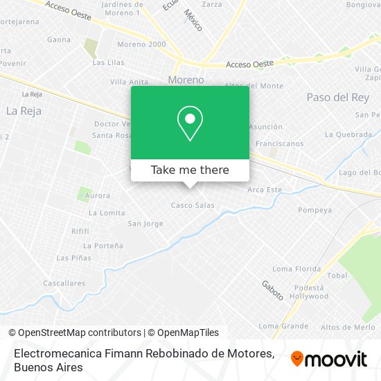 Mapa de Electromecanica Fimann Rebobinado de Motores