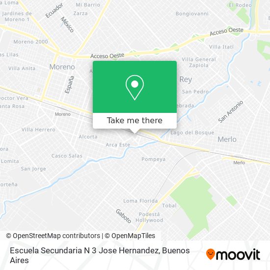 Mapa de Escuela Secundaria N 3 Jose Hernandez