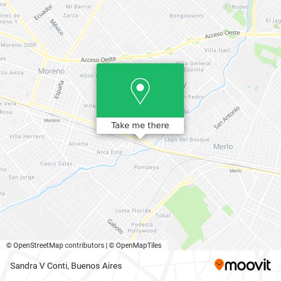 Sandra V Conti map
