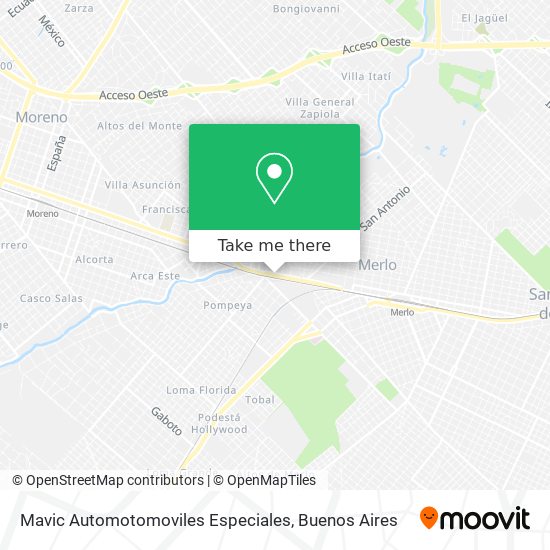 Mapa de Mavic Automotomoviles Especiales