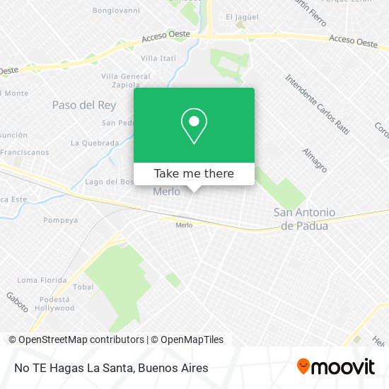 No TE Hagas La Santa map