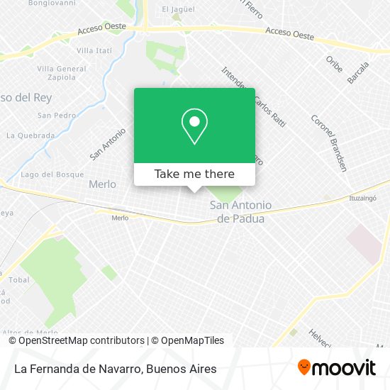 La Fernanda de Navarro map