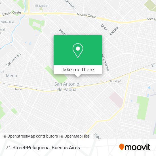 71 Street-Peluquería map