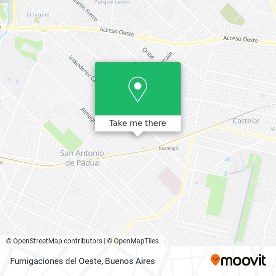 Fumigaciones del Oeste map