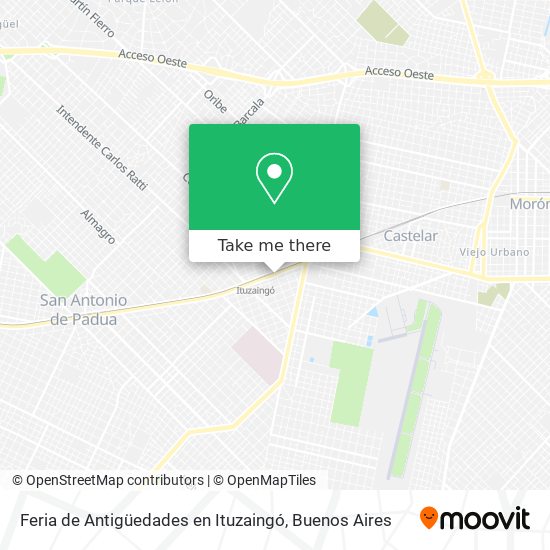 Feria de Antigüedades en Ituzaingó map