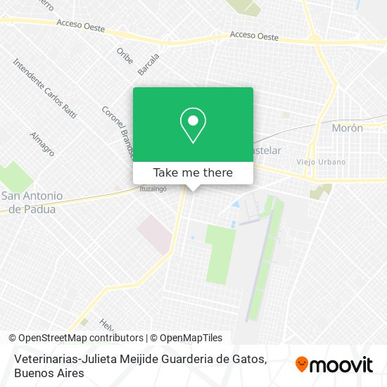 Mapa de Veterinarias-Julieta Meijide Guarderia de Gatos