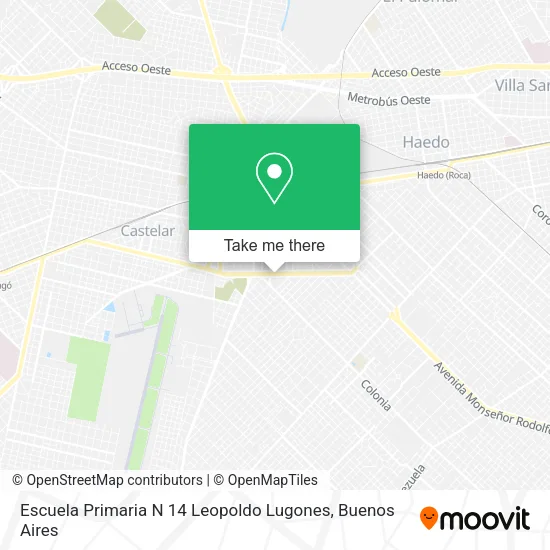 Escuela Primaria N 14 Leopoldo Lugones map
