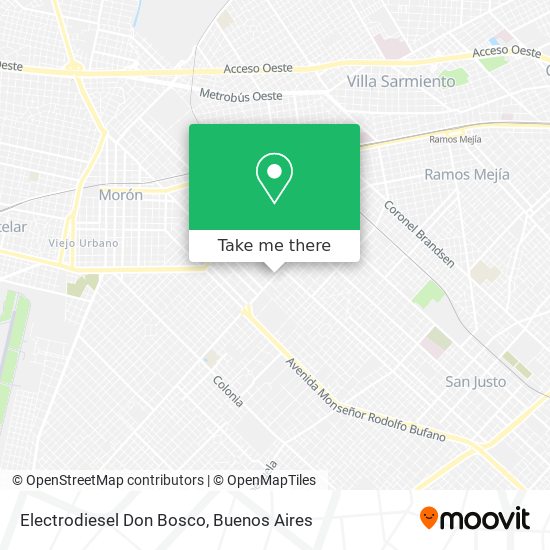 Mapa de Electrodiesel Don Bosco