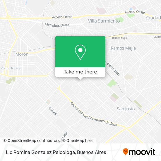 Lic Romina Gonzalez Psicologa map