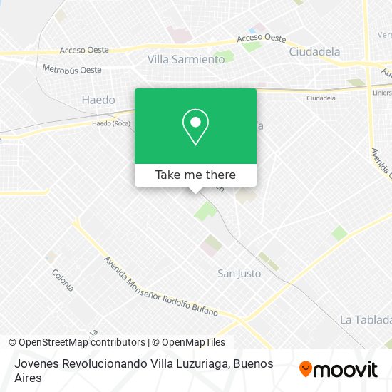 Jovenes Revolucionando Villa Luzuriaga map