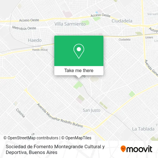 Sociedad de Fomento Montegrande Cultural y Deportiva map