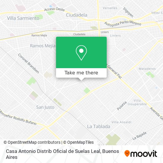 Casa Antonio Distrib Oficial de Suelas Leal map