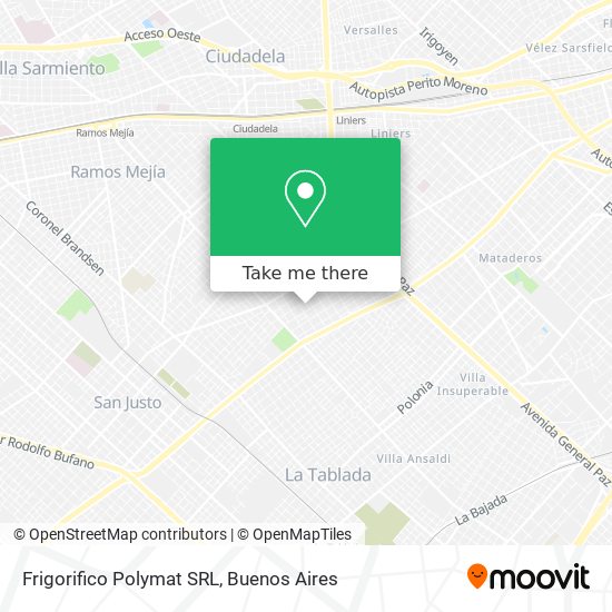 Frigorifico Polymat SRL map