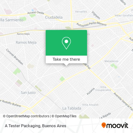 Mapa de A Tester Packaging