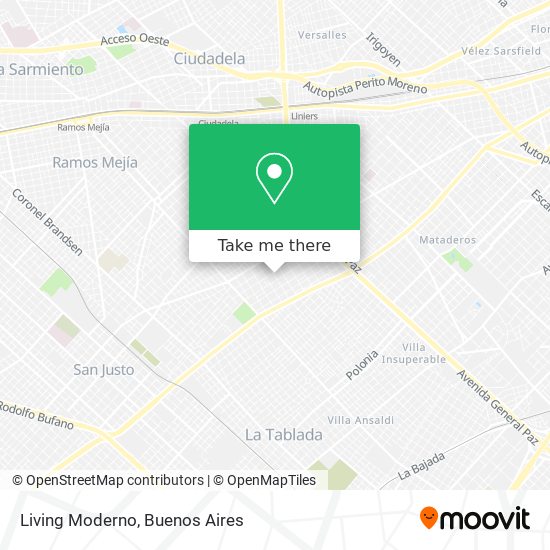 Living Moderno map