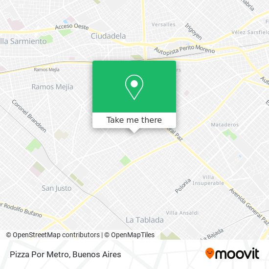 Mapa de Pizza Por Metro