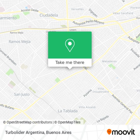 Mapa de Turbolider Argentina