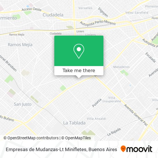 Empresas de Mudanzas-Lt Minifletes map