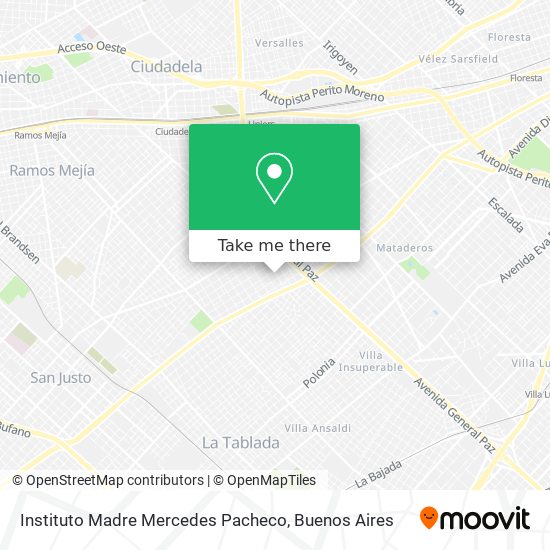 Instituto Madre Mercedes Pacheco map