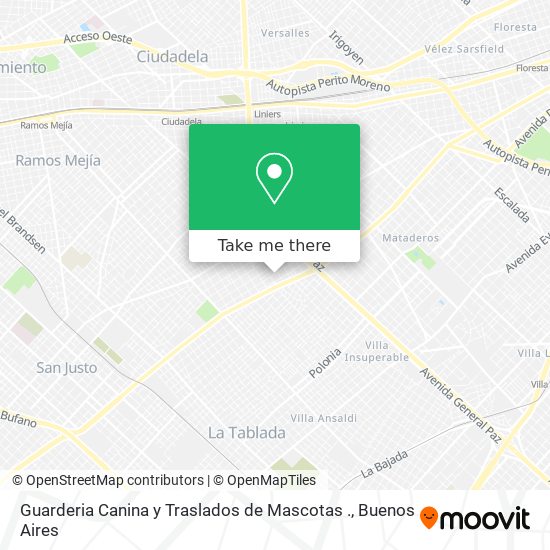 Guarderia Canina y Traslados de Mascotas . map