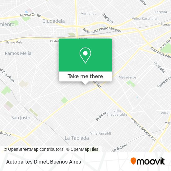 Autopartes Dimet map