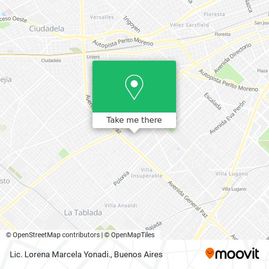 Lic. Lorena Marcela Yonadi. map