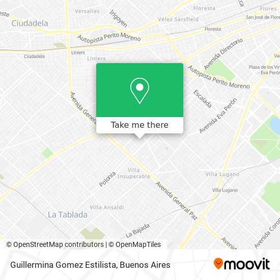 Guillermina Gomez Estilista map