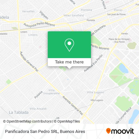 Mapa de Panificadora San Pedro SRL