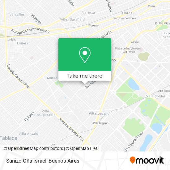 Sanizo Oña Israel map